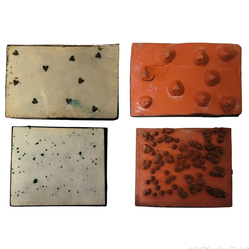 Accent Detail Background Rubber Stamps Lot of 15 Stars Hearts Floral Pattern Dot